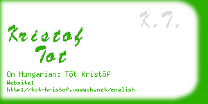 kristof tot business card